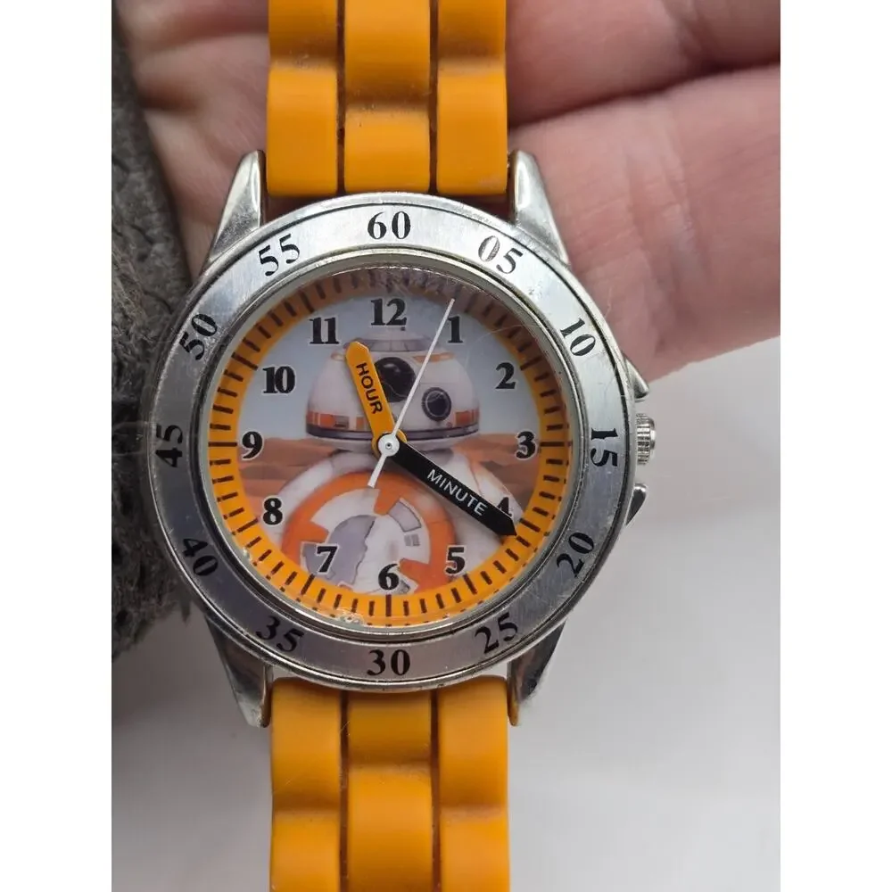 Star Wars BB8 Droid Lucasfilm Ltd Accutime Watch Orange Kids Needs Battery